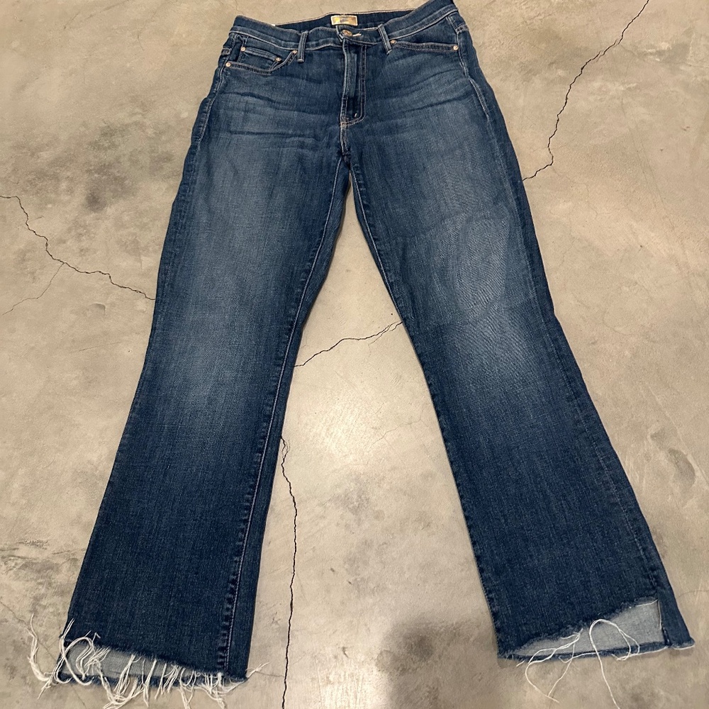 MOTHER Insider Crop Step Fray Girl Crush Sz 28